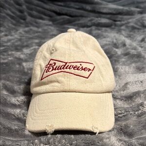 Budweiser Cream Cap with Red Logo